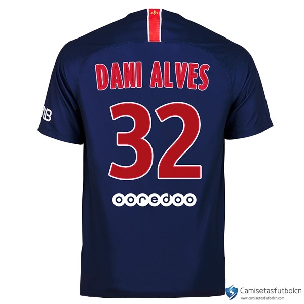 Camiseta Paris Saint Germain Primera equipo Dani Alves 2018-19 Azul
